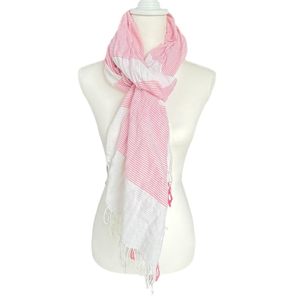 GAP Lightweight Striped Fringe Scarf Wrap